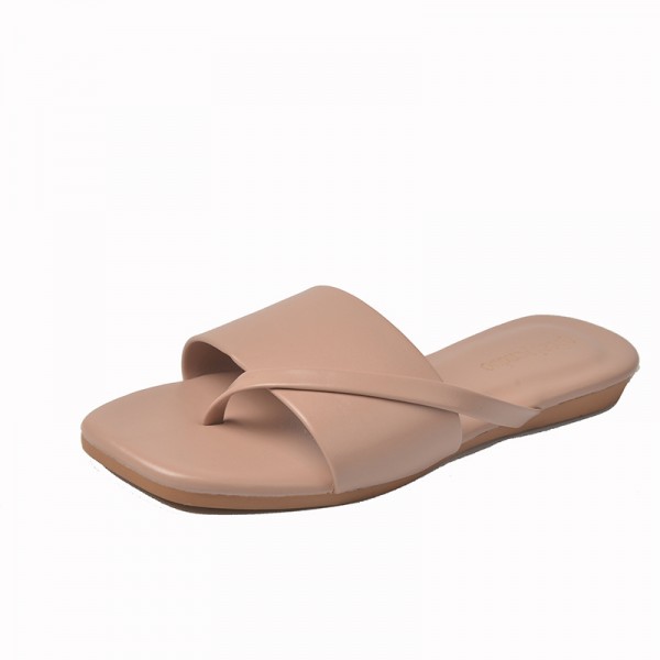Women's Slippers 2020 New Summer Fashion Outwear Herringbone Slippers Korean Edition Women's Shoes Flat Bottom Soft Sole Toe Sandals