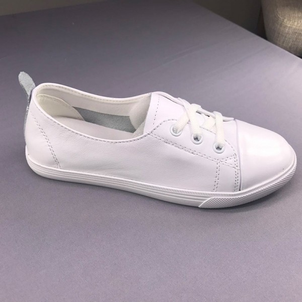 Top Layer Cowhide Casual And Comfortable White Leather Shoes For Women 2023 New Spring And Autumn Season Women's Shoes, One Piece For Distribution