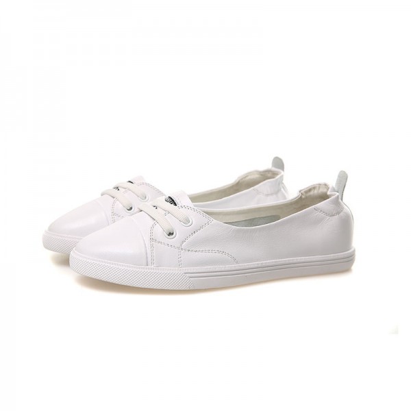 Top Layer Cowhide Casual And Comfortable White Leather Shoes For Women 2023 New Spring And Autumn Season Women's Shoes, One Piece For Distribution