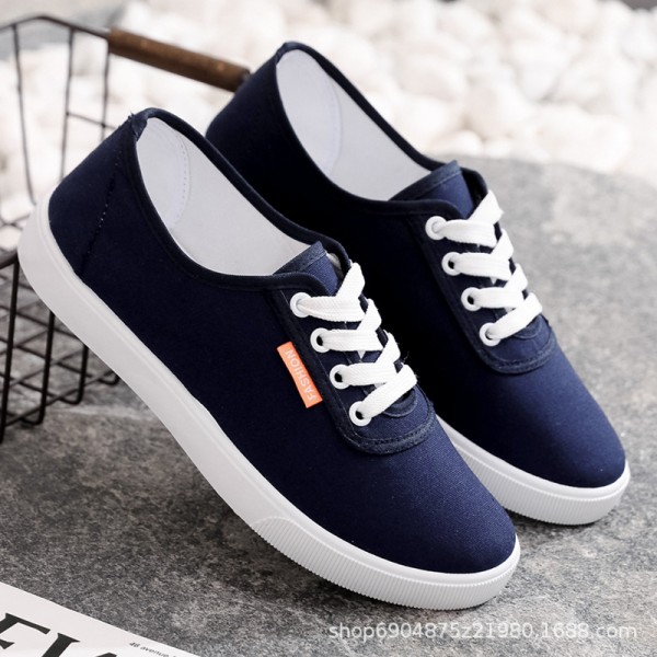Canvas Shoes For Women 2023 Spring New Flat Bottom Casual Student Shoes One Piece Replacement Low Top Board Shoes Fashion Small White Shoes