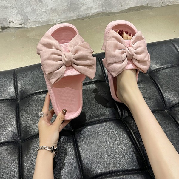 Bowknot Sandals For Women In Summer, Fashionable EVA Slippers For Outdoor Wear, Anti Slip Indoor Slippers, And Foot Feeling Slippers
