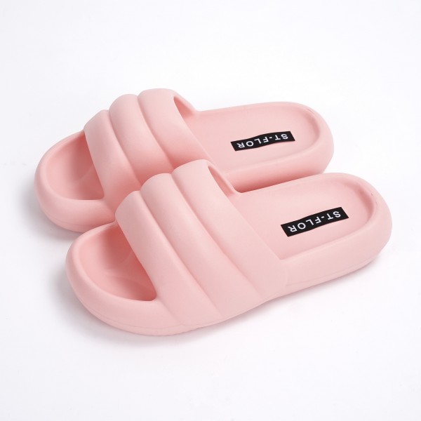 Feet Feeling Slippers EVA Rubber Plastic Minimalist Casual Home Men And Women's Fashion Slippers Flat Bottomed Slippers For External Wear Slip Pers