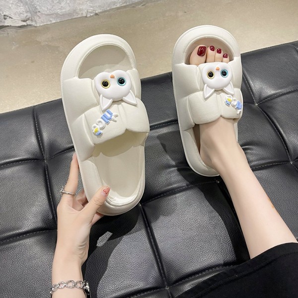 Recommended By Xiaohongshu! Treading On Feces And Feeling Cool Slippers For Women In Summer. In Fashion, Wearing Cute Flat Slippers At Home Is Fashionable