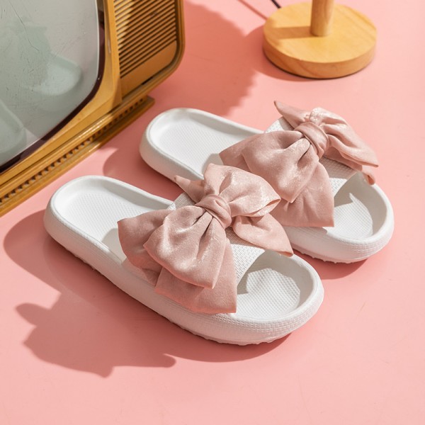 Bowknot Sandals For Women In Summer, Fashionable EVA Slippers For Outdoor Wear, Anti Slip Indoor Slippers, And Foot Feeling Slippers