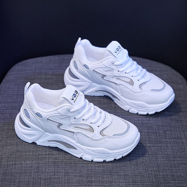 Dad's Shoes Women's Ins Fashion 2023 Summer New Mesh Shoes Breathable And Versatile Popular Casual Little White Sports Women's Shoes