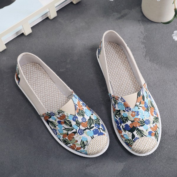 23 New Old Beijing Cloth Shoes, Spring And Autumn Women's Shoes, Soft Sole, Comfortable Canvas Shoes, One Step Mom's Shoes, Casual Women's Shoes